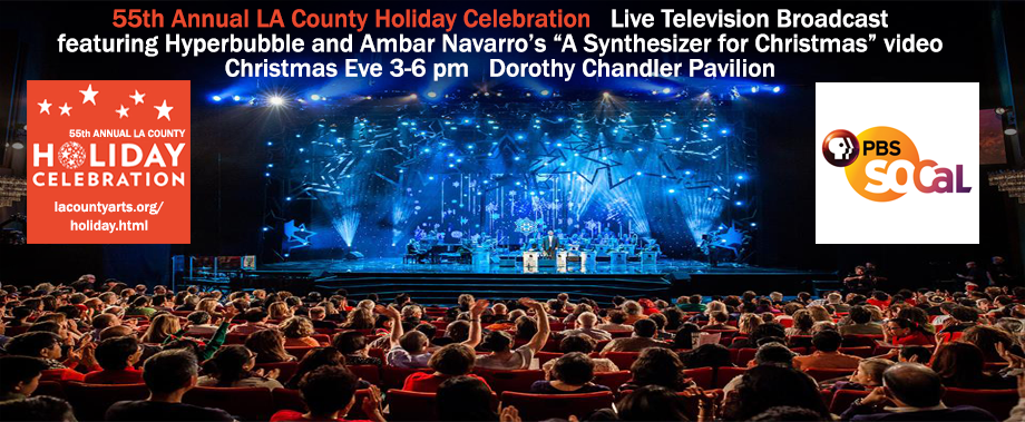 Hyperbubble Christmas video screens in LA and on PBS